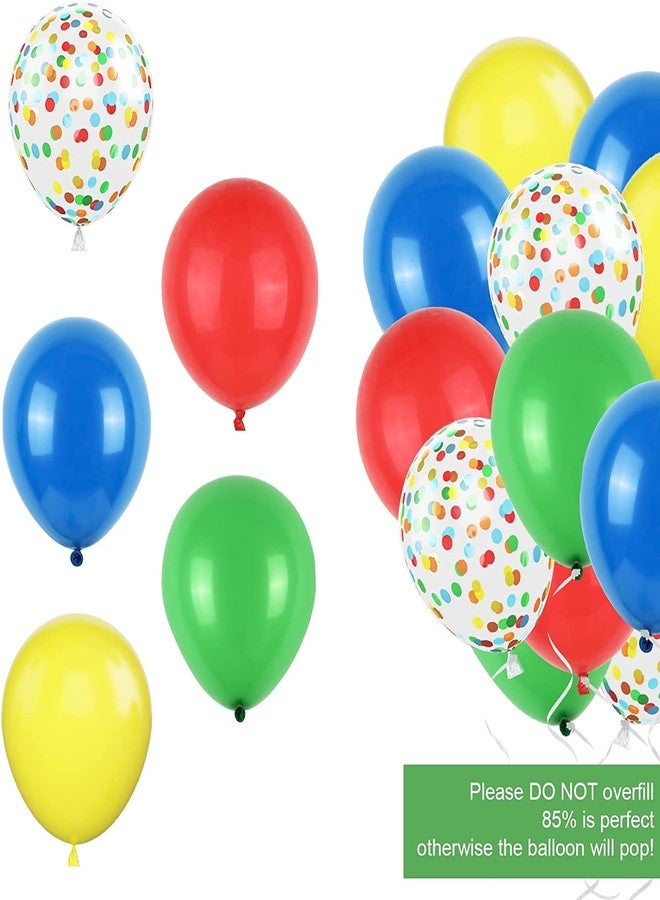 Lazybeee بالونات Lazybeee™، 50 قطعة بالونات مقاس 12 بوصة، بالونات لاتكس لتزيين قوس البالونات كزينة للحفلات، وزينة أعياد الميلاد، وزينة حفلات الزفاف (أحمر، أصفر، أزرق، أخضر) - Image 3